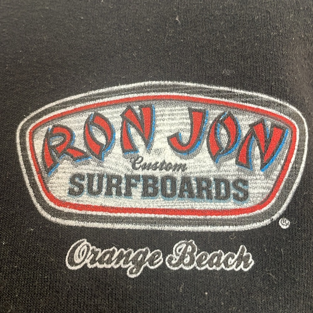 Ron Jon surf sweatshirt Orange Beach AL pull over cotton black mens size small S - Picture 6 of 10